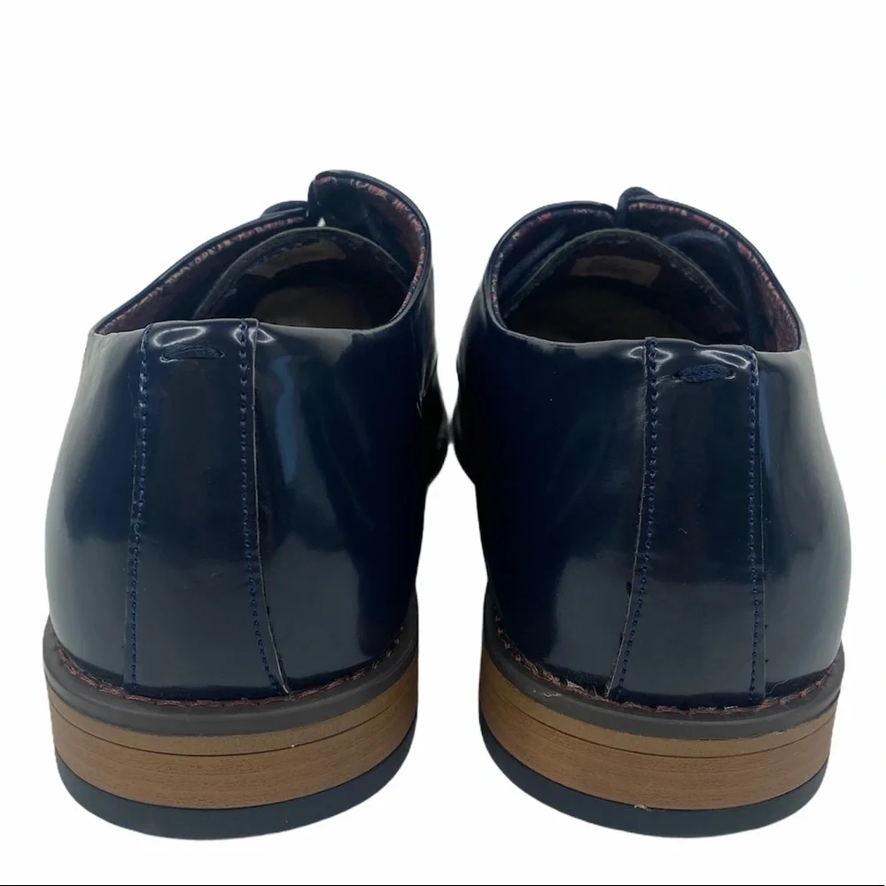 Steve Madden Cratik Leather Derby Navy Shoes
